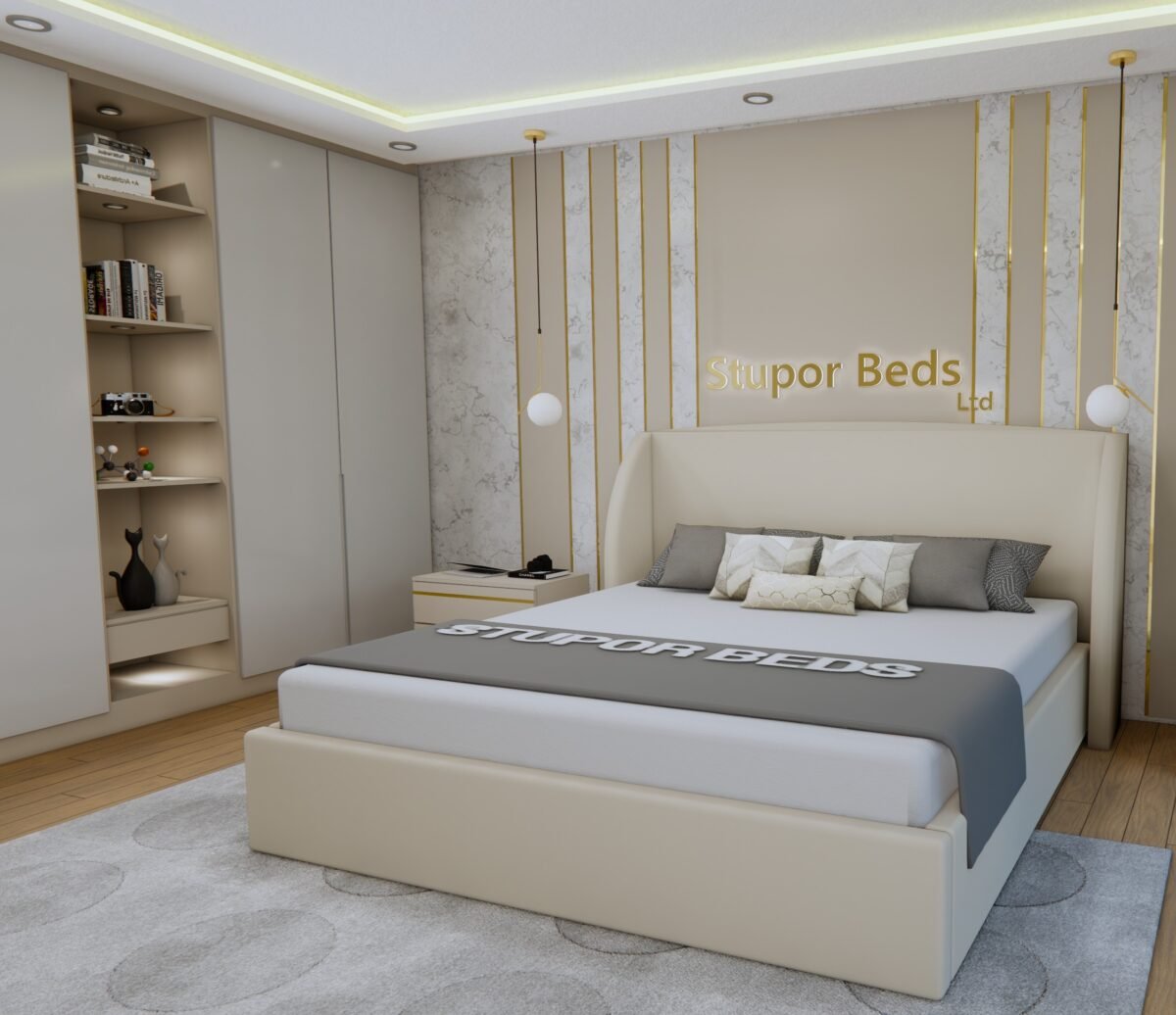 Cataleya Wing Velvet Bed - Image 3