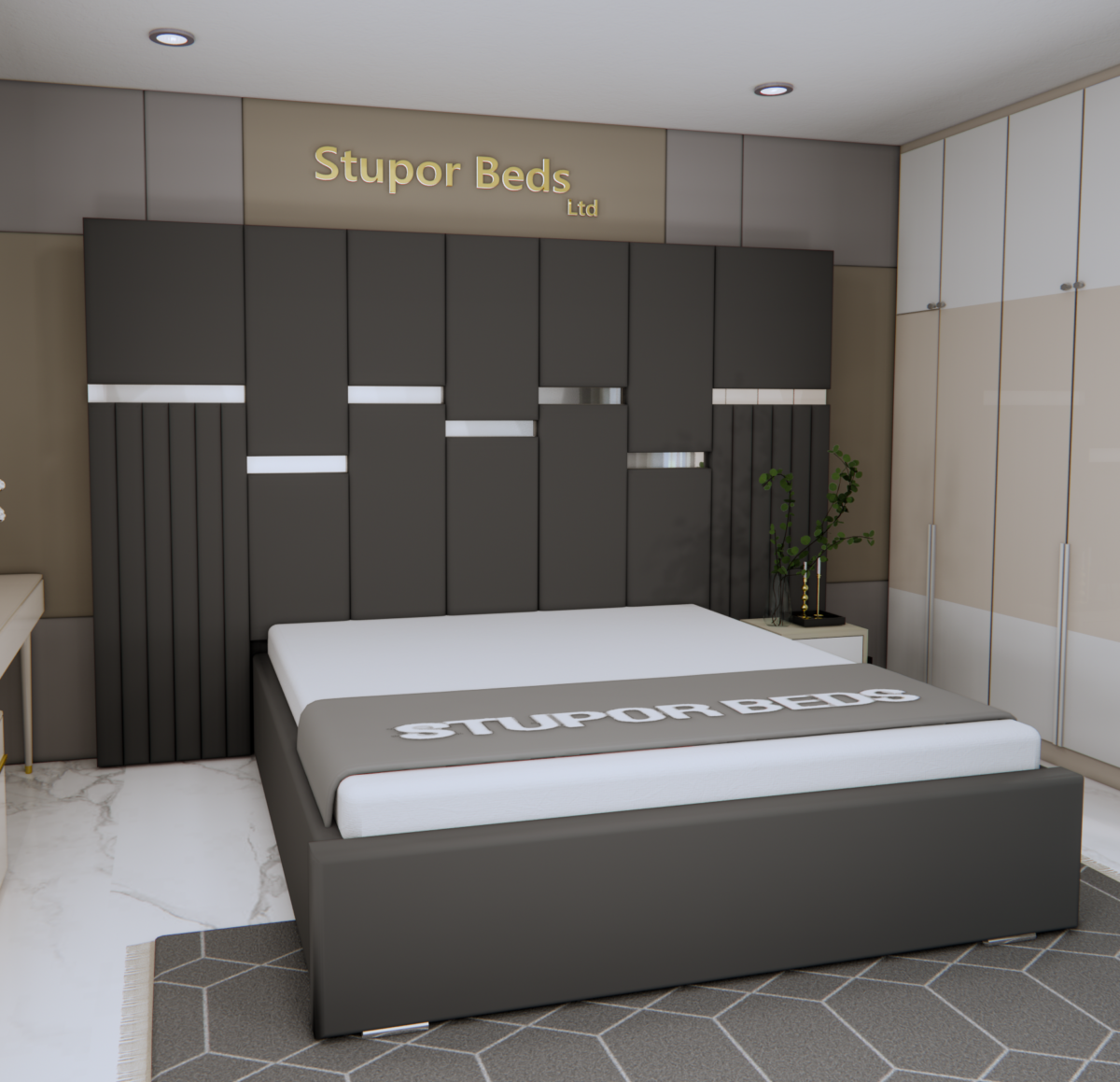 Silvana Strip Panel Bed - Image 3