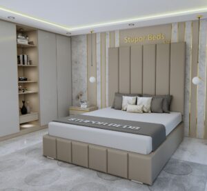 Reina Queen Velvet Bed