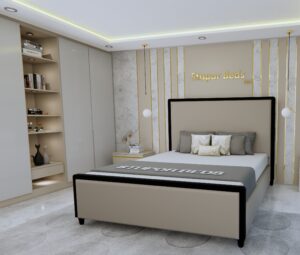 Paloma Border Velvet Bed