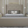 NORMAL BASE BED-109 MINK DARK velvet storage bed