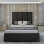 black velvet bed