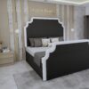 NORMAL BASE BED-114 GREY Grey Upholstered Bed Frame UK