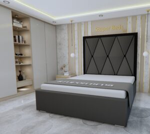 Flavia Velvet Line Bed