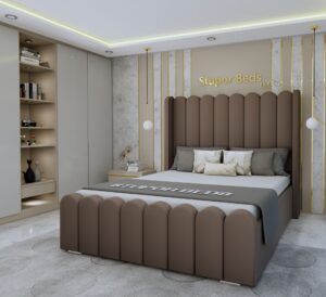 Loida Wing Velvet Bed