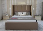 striped bed frame