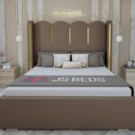 striped bed frame