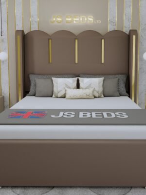 striped bed frame