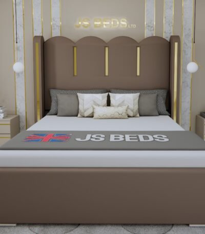 striped bed frame