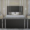 NORMAL BASE BED-138 GREY side lift ottoman bed