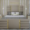 NORMAL BASE BED-139 MINK Affordable Strip Bed Double