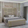 NORMAL BASE BED-17 MINK. Mink Fabric Strip Bed