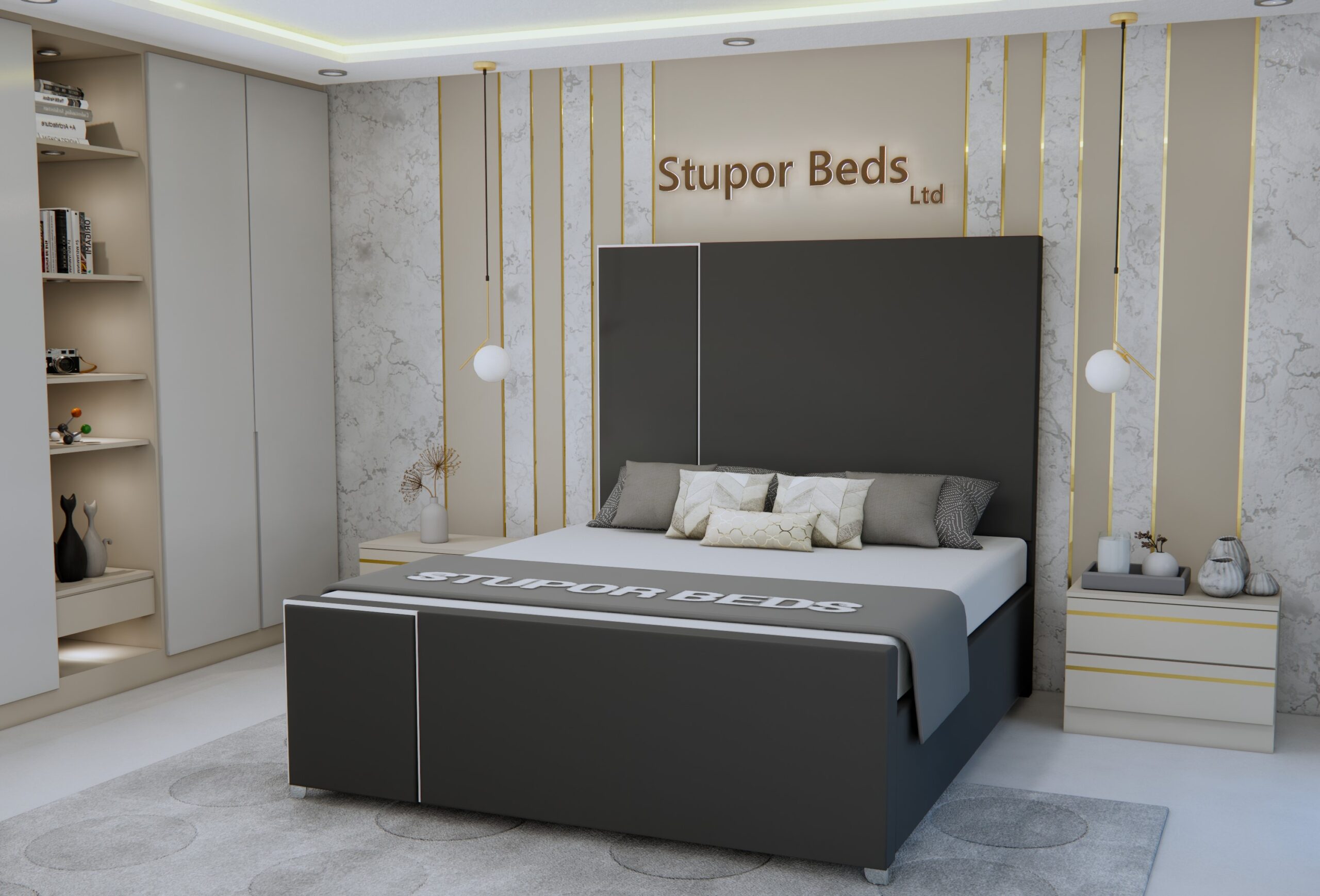 Luisa Velvet Bed - Image 3