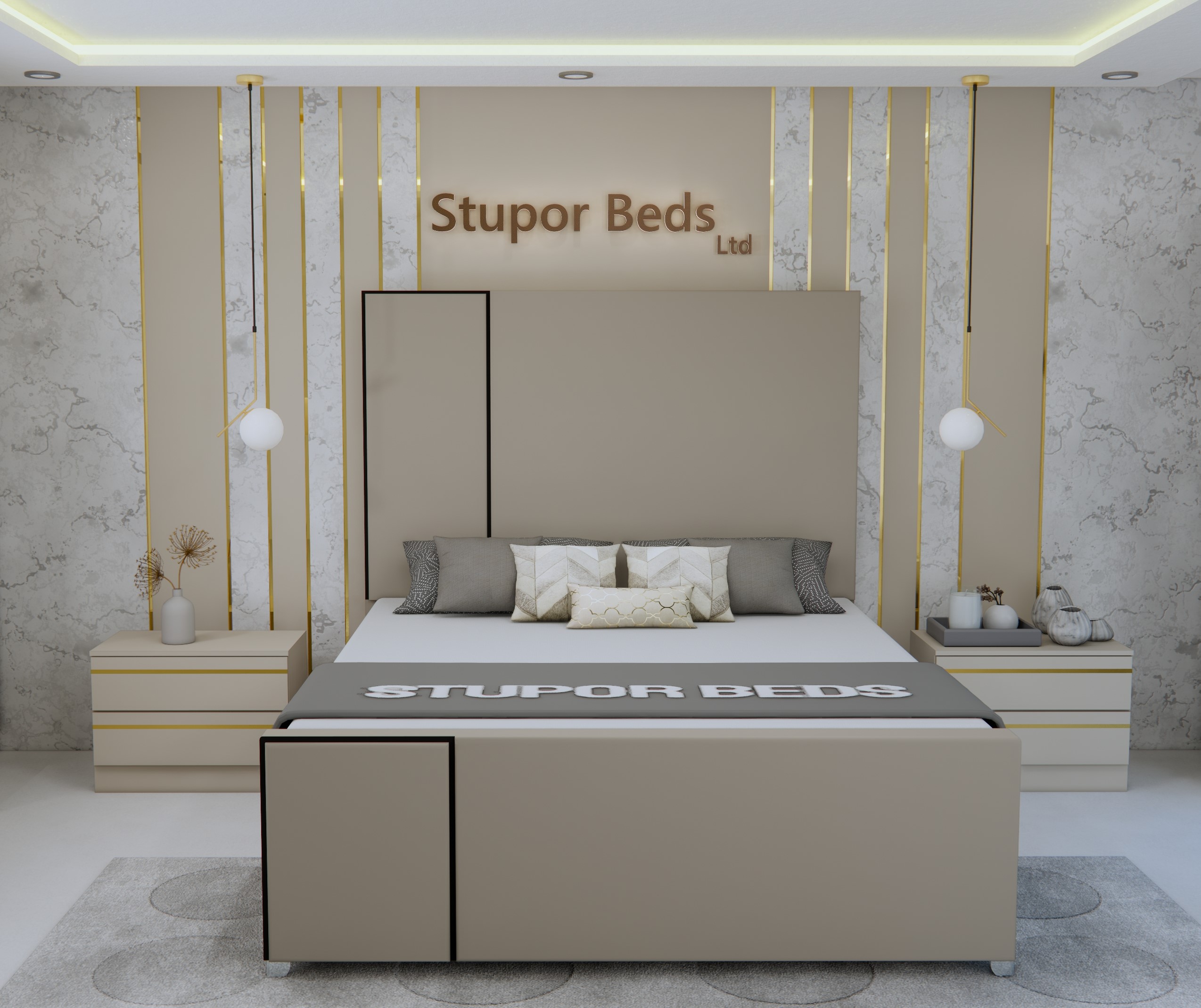 Luisa Velvet Bed - Image 4