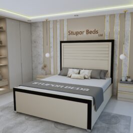 Marta Border Velvet Bed