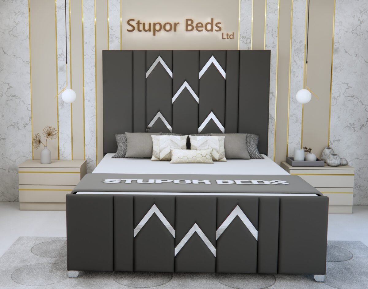 NORMAL BASE BED-30 GERY. Anie Bed - Image 1