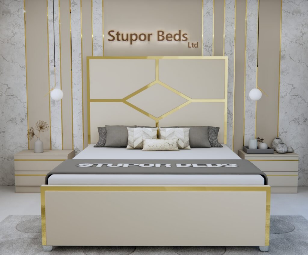 Cream King Bed