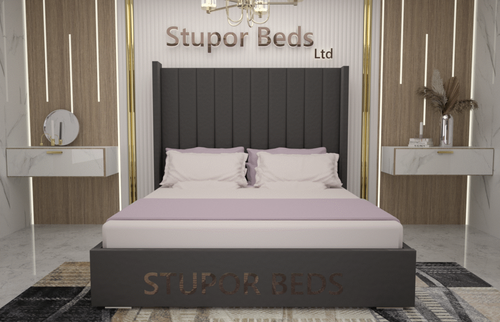 White Velvet Bed