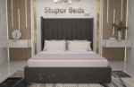 White Velvet Bed