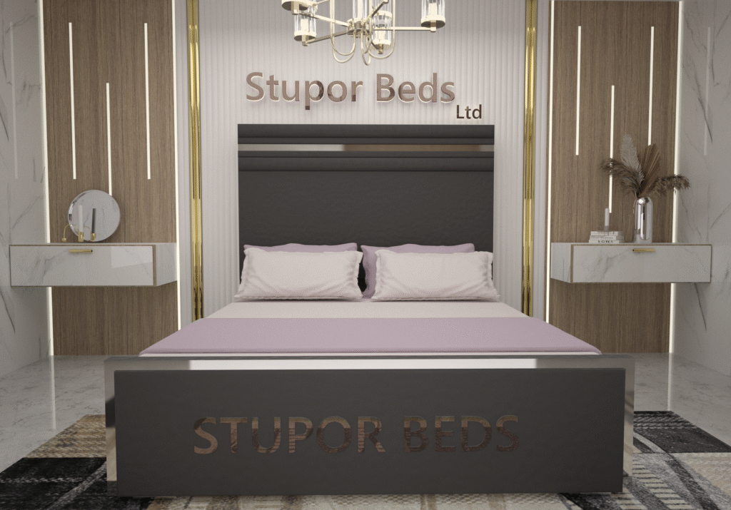 Cream Headboard Bed