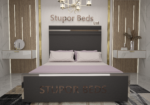 Cream Headboard Bed
