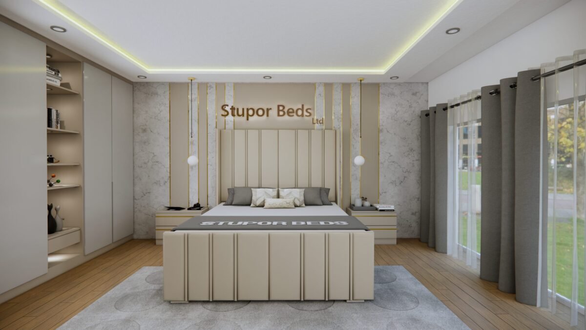 Julete Velvet Bed - Image 1