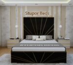 Black Upholstered Bed Frame