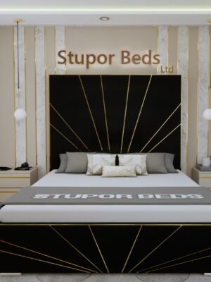 Black Upholstered Bed Frame