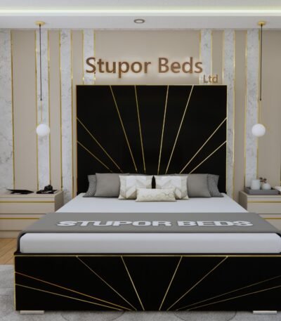 Black Upholstered Bed Frame