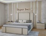 Adhara Premium Cream Velvet Bed | Luxury Upholstered Bed UK - Image 3