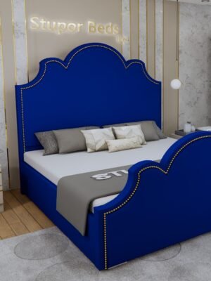 Leather Blue Velvet bed