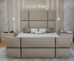 crushed velvet king size bed​