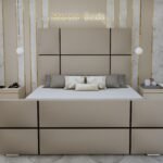 crushed velvet king size bed​