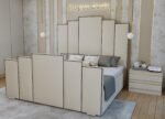 crushed velvet sleigh bed