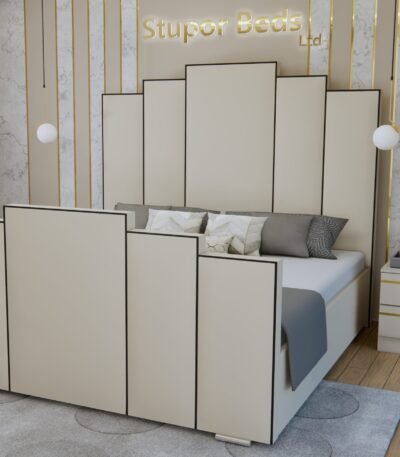 crushed velvet sleigh bed
