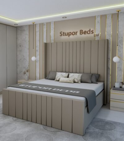steel Velvet Bed
