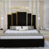 NORMAL BASE BED-70 BLACK Black Velvet Bed King Size