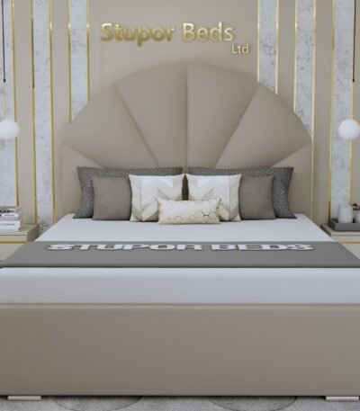 navy velvet bed