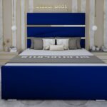 fabric single bed