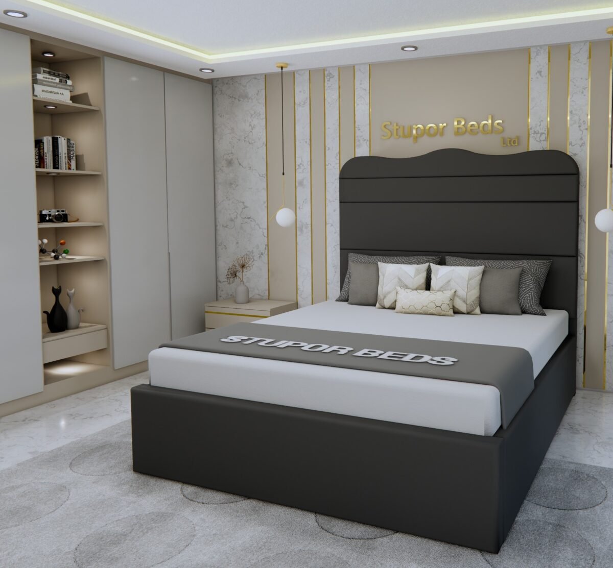 Fernanda Velvet Bed - Image 3