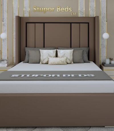 brown velvet bed​
