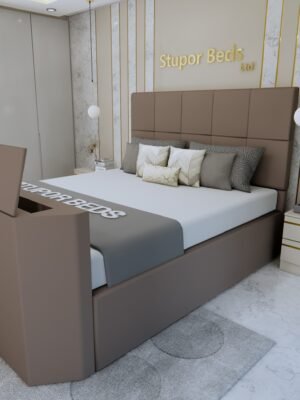 Fabric TV Bed with Ottoman