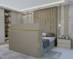 Mink Velvet TV Strip Bed