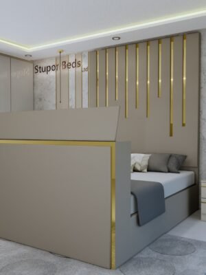 Mink Velvet TV Strip Bed