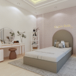 Upholstered Kids Bed Single
