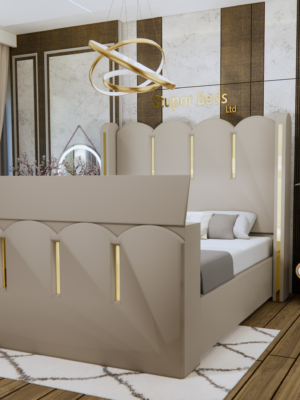 Super King Velvet TV Bed