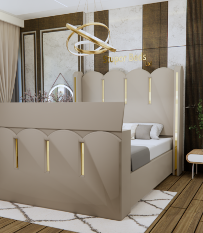 Super King Velvet TV Bed