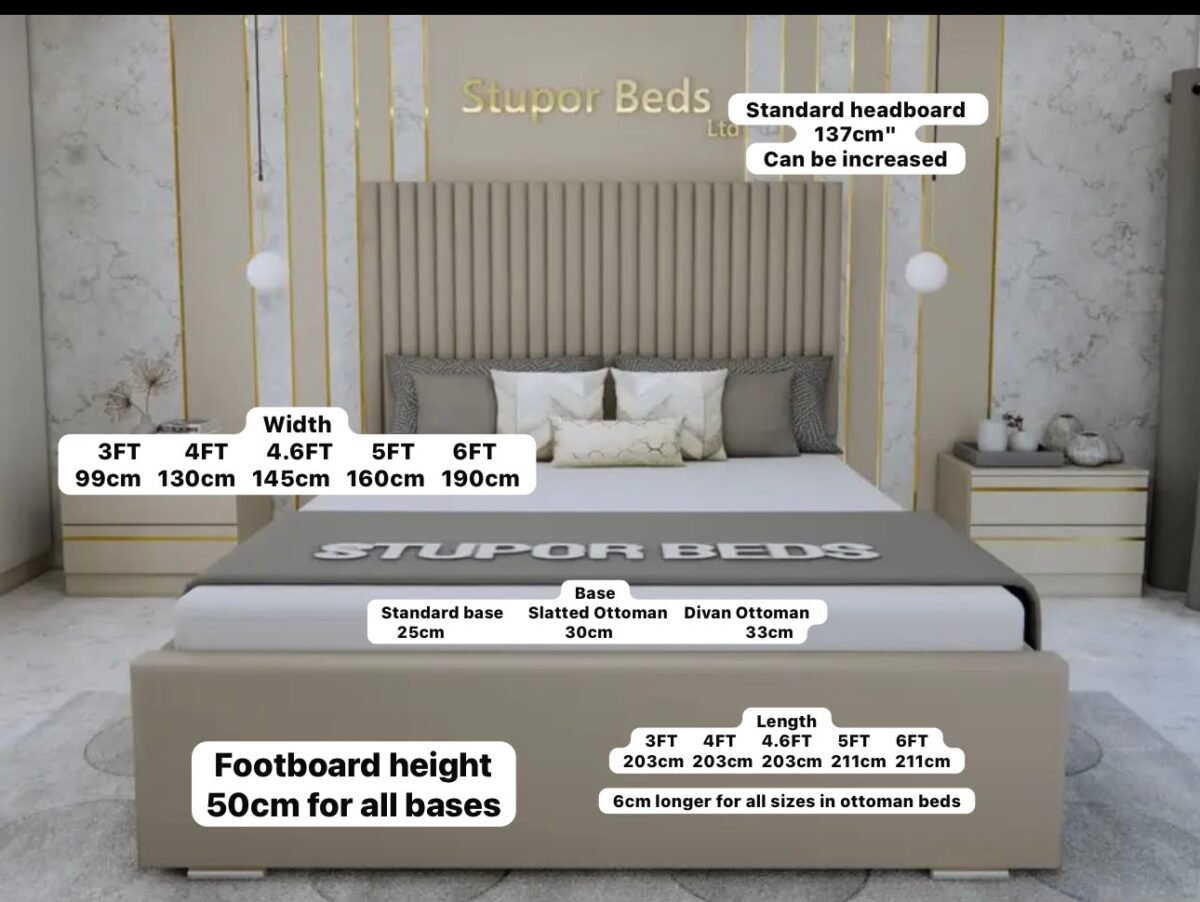 Izel Velvet Line Bed - Image 2