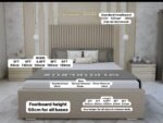 Izel Velvet Line Bed - Image 2