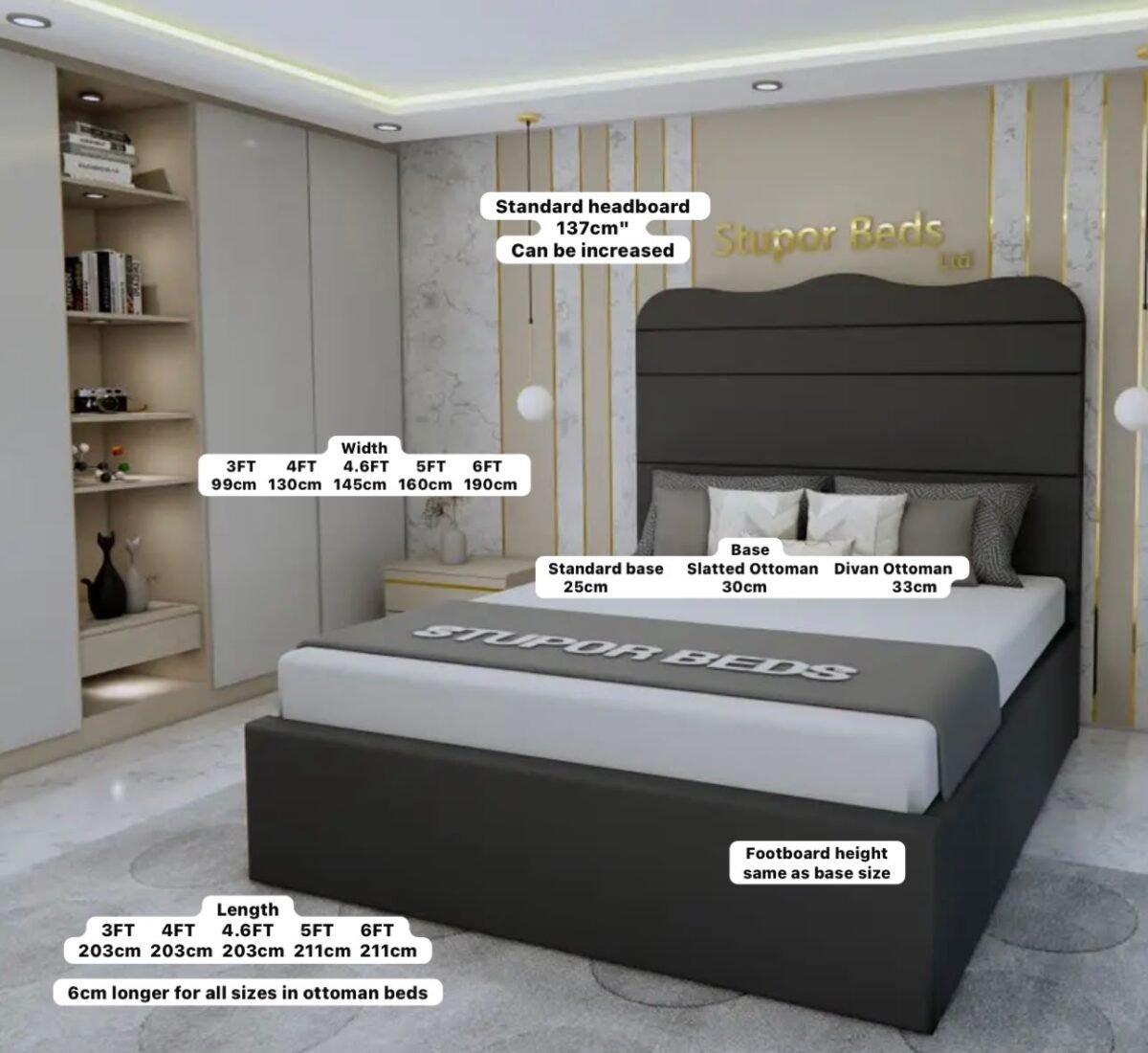 Fernanda Velvet Bed - Image 2